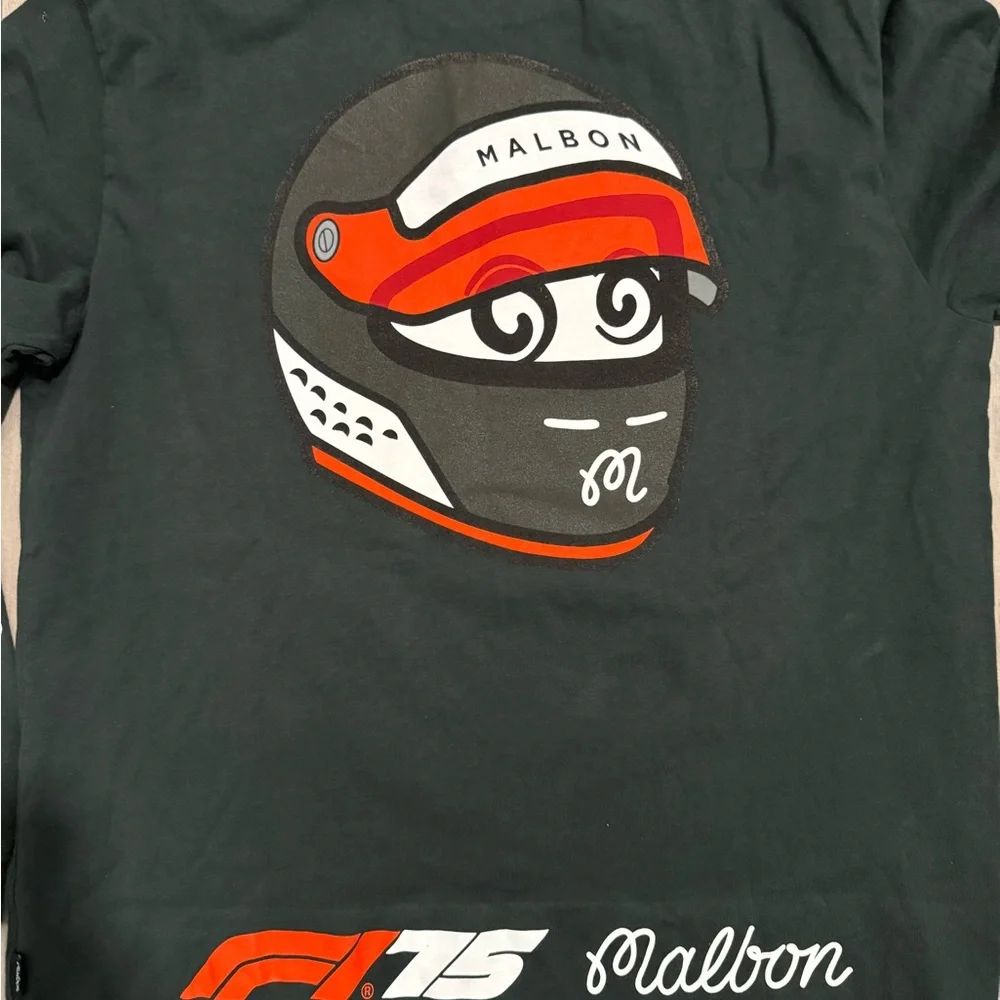 MALBON x F1 LVGP GORSE DOWNFORCE Dark Green Long Sleeve Tee - Picture 3 of 10